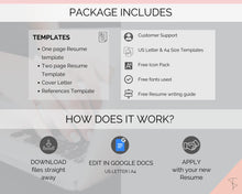 Load image into Gallery viewer, GOOGLE DOCS Resume Template. CV template free. Creative Resume Template. Minimalist Executive. Resume Template Bundle. Curriculum Vitae | Style 4
