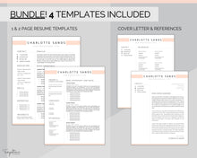 Load image into Gallery viewer, GOOGLE DOCS Resume Template. CV template free. Creative Resume Template. Minimalist Executive. Resume Template Bundle. Curriculum Vitae | Style 5
