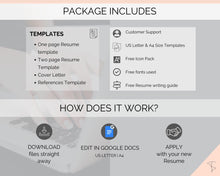 Load image into Gallery viewer, GOOGLE DOCS Resume Template. CV template free. Creative Resume Template. Minimalist Executive. Resume Template Bundle. Curriculum Vitae | Style 5
