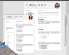 Load image into Gallery viewer, GOOGLE DOCS Resume Template. CV template free. Creative Resume Template. Minimalist Executive. Resume Template Bundle. Curriculum Vitae | Style 6
