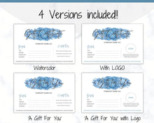 Load image into Gallery viewer, Gift Voucher, Gift Certificate Template. Editable Gift Card template, DIY Shop Voucher Template. DIY Coupons for last minute gift. Editable | Style 11
