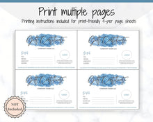 Load image into Gallery viewer, Gift Voucher, Gift Certificate Template. Editable Gift Card template, DIY Shop Voucher Template. DIY Coupons for last minute gift. Editable | Style 11
