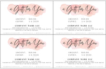 Load image into Gallery viewer, Gift Voucher, Gift Certificate Template. Editable Gift Card template, DIY Shop Voucher Template. DIY Coupons for last minute gift. Editable | Style 12
