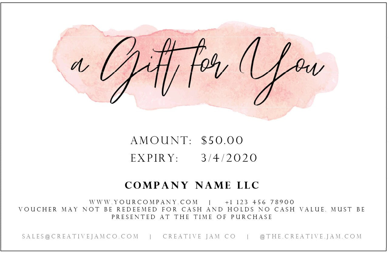 beauty gift voucher template