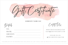 Load image into Gallery viewer, Gift Voucher, Gift Certificate Template. Editable Gift Card template, DIY Shop Voucher Template. DIY Coupons for last minute gift. Editable | Style 16
