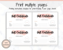 Load image into Gallery viewer, Gift Voucher, Gift Certificate Template. Editable Gift Card template, DIY Shop Voucher Template. DIY Coupons for last minute gift. Editable | Style 4
