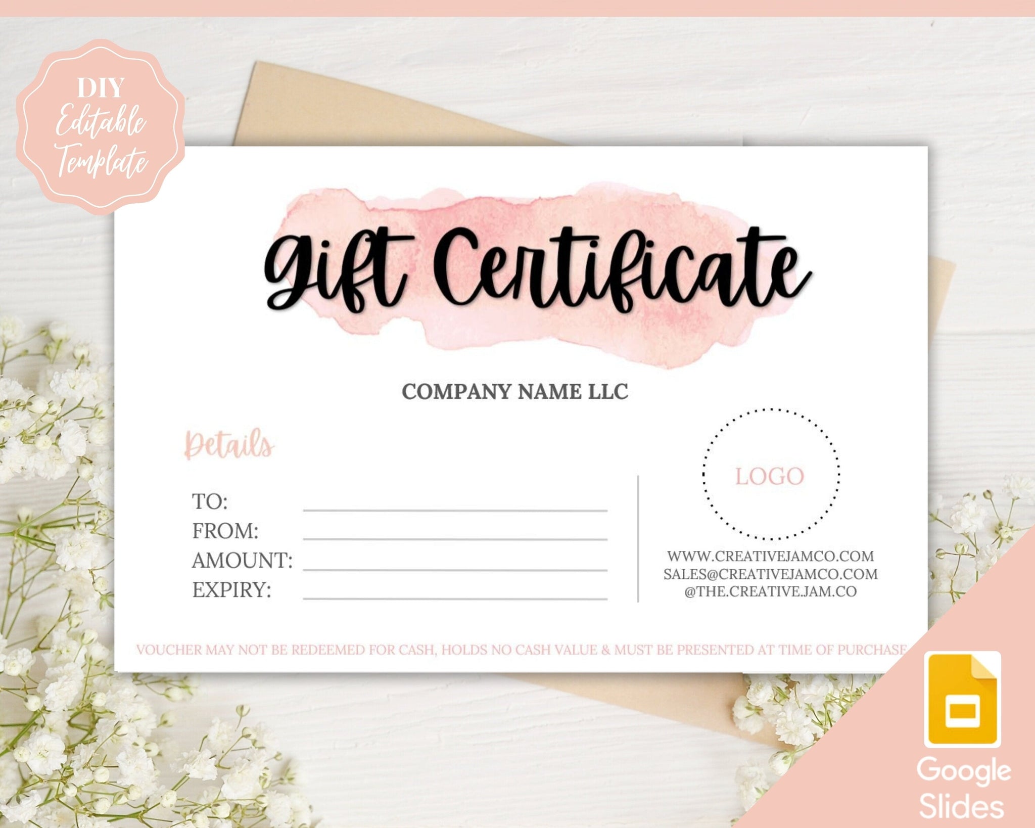 Image 7 for Company Gift Certificate Template