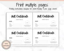 Load image into Gallery viewer, Gift Voucher, Gift Certificate Template. Editable Gift Card template, DIY Shop Voucher Template. DIY Coupons for last minute gift. Editable | Style 6

