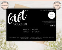 Load image into Gallery viewer, Gift Voucher, Gift Certificate Template. Editable Gift Card template, DIY Shop Voucher Template. DIY Coupons for last minute gift. Editable | Style 7
