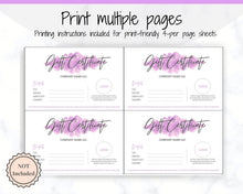 Load image into Gallery viewer, Gift Voucher, Gift Certificate Template. Editable Gift Card template, DIY Shop Voucher Template. DIY Coupons for last minute gift. Editable | Style 8

