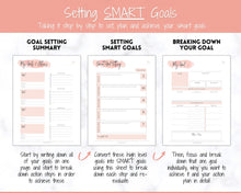 Load image into Gallery viewer, Goal Journal BUNDLE, 2022 Goals Planner, SMART Goal Setting Kit, New Year, Monthly Habits Reflections, Productivity, Vision Board Printables
