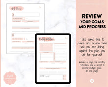Load image into Gallery viewer, Goal Journal BUNDLE, 2022 Goals Planner, SMART Goal Setting Kit, New Year, Monthly Habits Reflections, Productivity, Vision Board Printables
