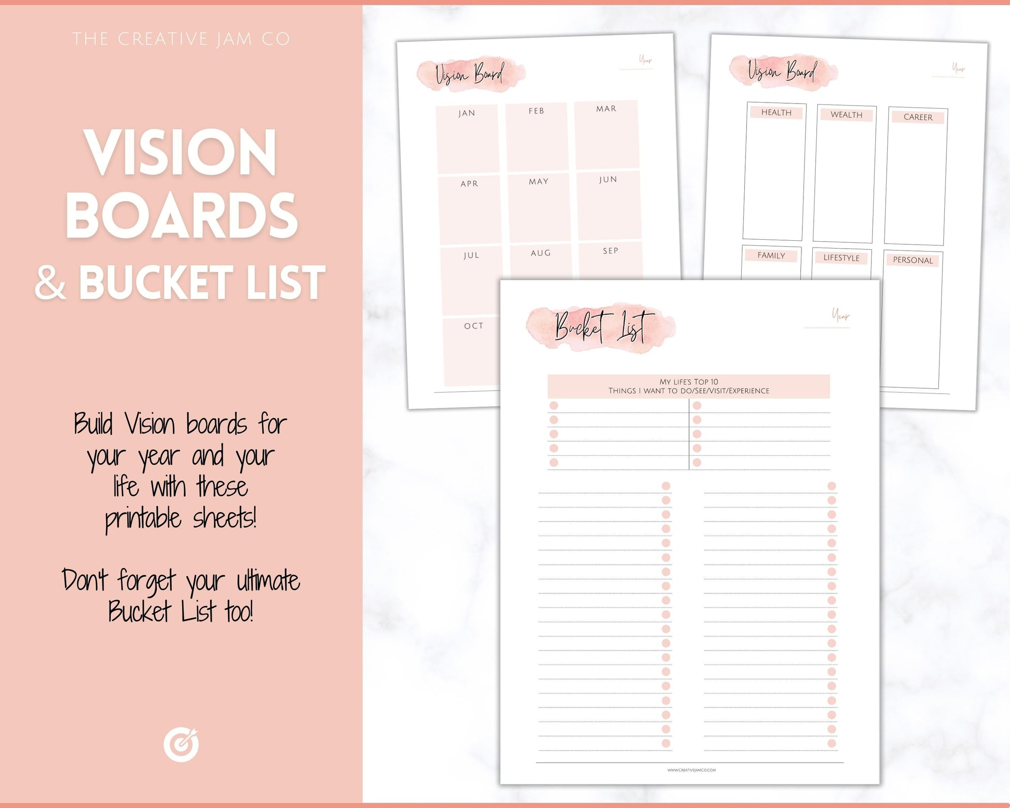 Goal Journal Printable BUNDLE | 2023 Goals Planner, SMART Goal Setting