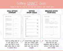 Load image into Gallery viewer, Goal Planner BUNDLE, 2022 Goals Tracker, SMART Goal Setting Kit, New Year, Monthly Habits Reflections, Productivity, Vision Board Printables
