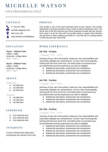 Load image into Gallery viewer, Google Docs RESUME TEMPLATE. CV template free. Professional Resume Template. Minimalist Executive. Resume Template Bundle. Curriculum Vitae | Style 2
