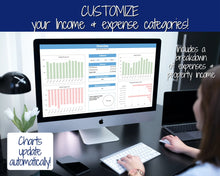 Load image into Gallery viewer, Google Sheets AIRBNB Spreadsheet Business Tracker, Rental Vacation Property, Editable Monthly Annual Profit Loss, Real Estate Income Expense, Super Host
