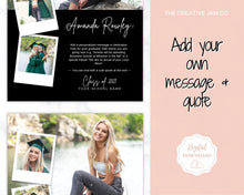 Load image into Gallery viewer, Graduation Announcement Card Template, Senior &amp; High School Grad Announcement, Class of 2021 Invitation, Yearbook, Photo Card Tribute, Canva | Style 4

