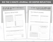 Load image into Gallery viewer, Gratitude Journal Printable BUNDLE! Mindfulness Log, Gratitude Template, Self Care Planner, Daily Journal for Women, Gratitude Jar, Wellness | Monochrome
