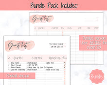 Load image into Gallery viewer, Guest List Template, Editable Guest List Tracker with RSVP, Party, Events, Birthday &amp; Wedding Guest List, Wedding Planner Printable, Gifts | Style 3
