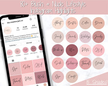 Load image into Gallery viewer, Handwritten Instagram Highlight Icons. Lifestyle Instagram Covers! 15 Blush, Pink, Rose Gold Colors. Instagram Stories, Social Media Icons
