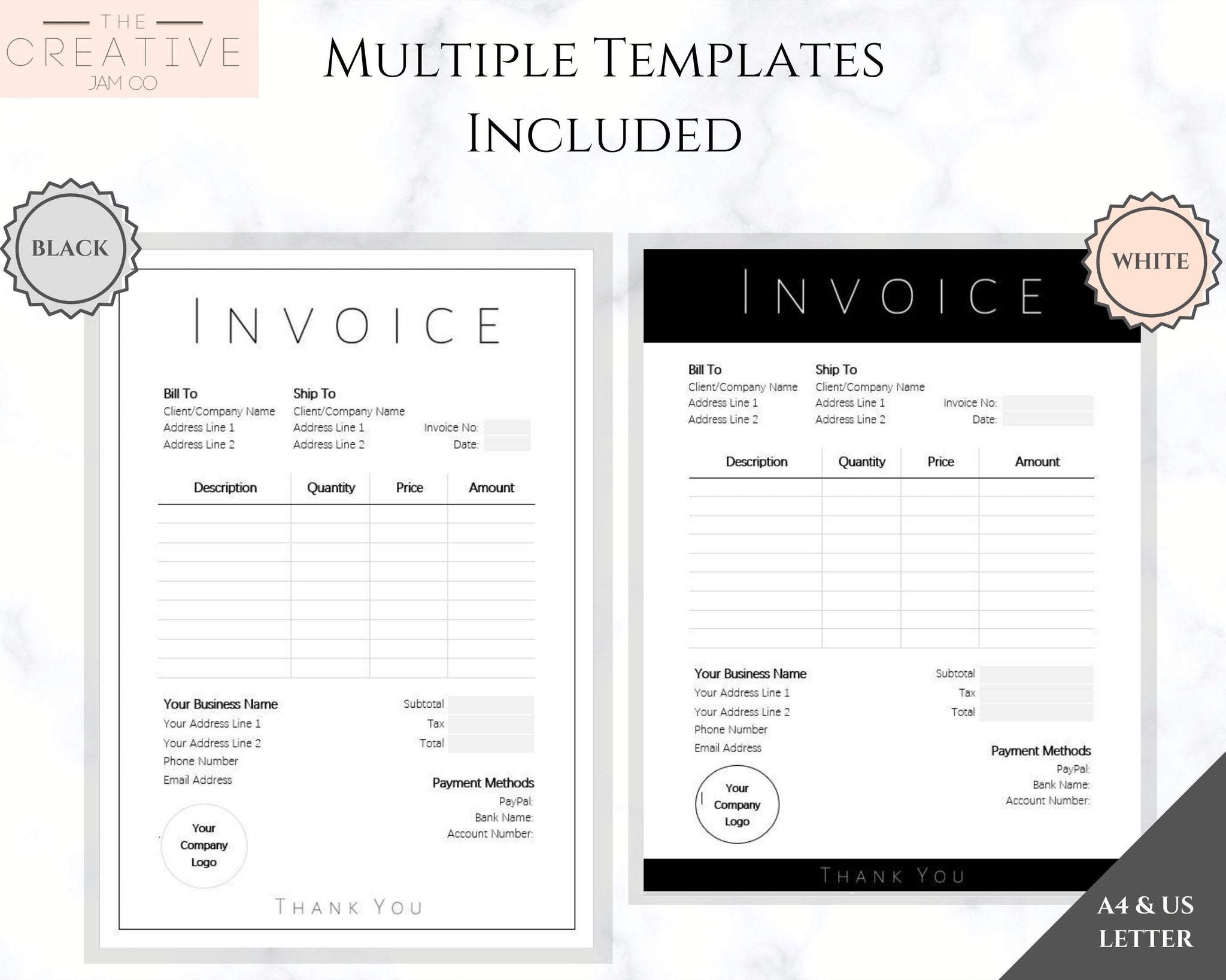 Customer Invoice Order Form Templates | Editable Printable Templates