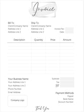 Load image into Gallery viewer, INVOICE TEMPLATE Order Form, EDITABLE Custom Receipt Template, Printable Customer Sales Order Invoice, Receipt Invoice Business form planner | Style 1
