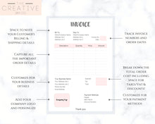 Load image into Gallery viewer, INVOICE TEMPLATE Order Form, EDITABLE Custom Receipt Template, Printable Customer Sales Order Invoice, Receipt Invoice Business form planner | Style 16
