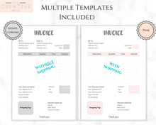 Load image into Gallery viewer, INVOICE TEMPLATE Order Form, EDITABLE Custom Receipt Template, Printable Customer Sales Order Invoice, Receipt Invoice Business form planner | Style 16
