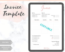 Load image into Gallery viewer, INVOICE TEMPLATE Order Form, EDITABLE Custom Receipt Template, Printable Customer Sales Order Invoice, Receipt Invoice Business form planner | Style 2
