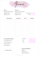 Load image into Gallery viewer, INVOICE TEMPLATE Order Form, EDITABLE Custom Receipt Template, Printable Customer Sales Order Invoice, Receipt Invoice Business form planner | Style 3
