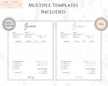 Load image into Gallery viewer, INVOICE TEMPLATE Order Form, EDITABLE Custom Receipt Template, Printable Customer Sales Order Invoice, Receipt Invoice Business form planner | Style 4
