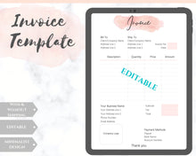 Load image into Gallery viewer, INVOICE TEMPLATE Order Form, EDITABLE Custom Receipt Template, Printable Customer Sales Order Invoice, Receipt Invoice Business form planner | Style 5

