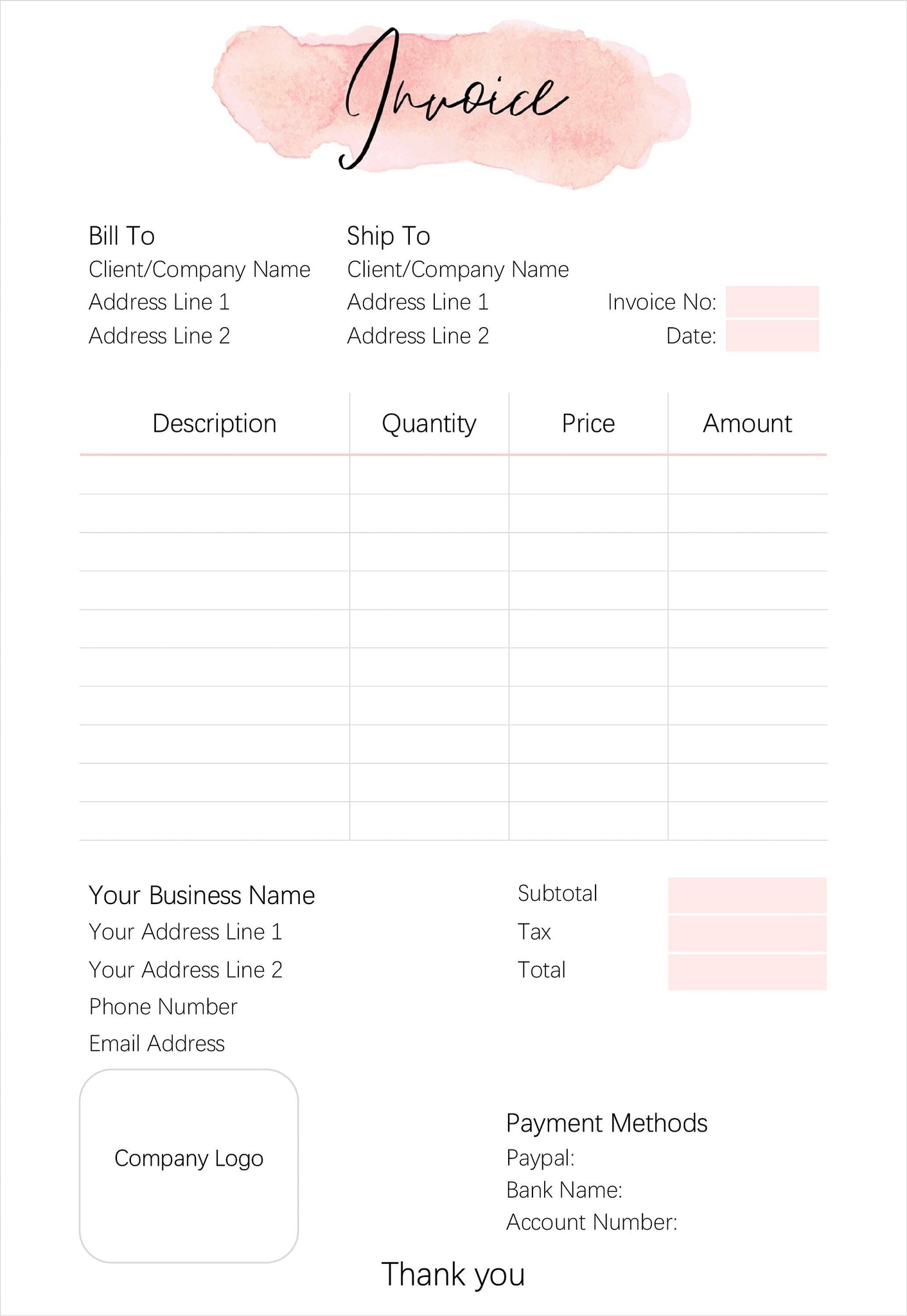 Customer Invoice Order Form Templates | Editable Printable Templates customer-invoice-order-form-templates-editable-printable-templates