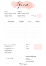 Load image into Gallery viewer, INVOICE TEMPLATE Order Form, EDITABLE Custom Receipt Template, Printable Customer Sales Order Invoice, Receipt Invoice Business form planner | Style 5
