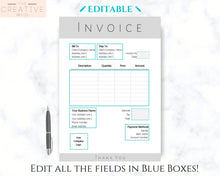 Load image into Gallery viewer, INVOICE TEMPLATE Order Form, EDITABLE Custom Receipt Template, Printable Customer Sales Order Invoice, Receipt Invoice Business form planner | Style 7
