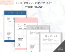 Load image into Gallery viewer, INVOICE TEMPLATE Order Form, EDITABLE Custom Receipt Template, Printable Customer Sales Order Invoice, Receipt Invoice Business form planner | Style 7
