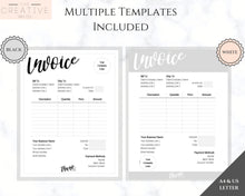 Load image into Gallery viewer, INVOICE TEMPLATE Order Form, EDITABLE Custom Receipt Template, Printable Customer Sales Order Invoice, Receipt Invoice Business form planner | Style 8
