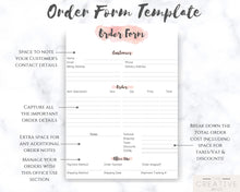 Load image into Gallery viewer, INVOICE Template &amp; ORDER FORM Editable. Custom Receipt Printable. Sales Order Invoice. Ordering Form Tracker Receipt Invoice. Business form | Bundle 1
