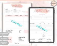 Load image into Gallery viewer, INVOICE Template &amp; ORDER FORM Editable. Custom Receipt Printable. Sales Order Invoice. Ordering Form Tracker Receipt Invoice. Business form | Bundle 2

