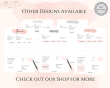 Load image into Gallery viewer, INVOICE Template &amp; ORDER FORM Editable. Custom Receipt Printable. Sales Order Invoice. Ordering Form Tracker Receipt Invoice. Business form | Bundle 4
