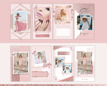 Load image into Gallery viewer, Instagram Stories Template, Rose Gold Instagram Frame, Canva Template, Blush Pink Notification Quotes, Engagement Booster Coaching
