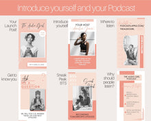 Load image into Gallery viewer, Instagram Story Templates. Podcast Instagram Stories, Canva Template Pack. Podcast Template, Podcasters Podcasting, Social Media Bundle Post | Nude
