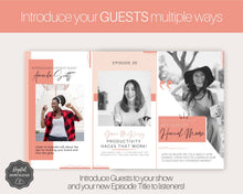 Load image into Gallery viewer, Instagram Story Templates. Podcast Instagram Stories, Canva Template Pack. Podcast Template, Podcasters Podcasting, Social Media Bundle Post | Nude
