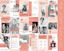 Load image into Gallery viewer, Instagram Story Templates. Podcast Instagram Stories, Canva Template Pack. Podcast Template, Podcasters Podcasting, Social Media Bundle Post | Nude

