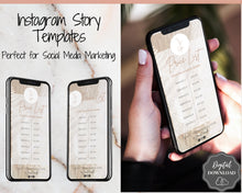 Load image into Gallery viewer, Instagram Template PRICE LIST Instagram Story! Canva Price List Template for feed, IG Stories, Highlights. Instagram Marketing, Social Media | Lifestyle Brown
