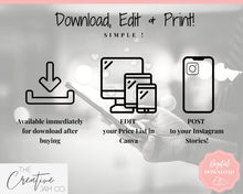 Load image into Gallery viewer, Instagram Template PRICE LIST Instagram Story! Canva Price List Template for feed, IG Stories, Highlights. Instagram Marketing, Social Media | Lifestyle Pink
