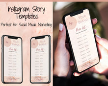 Load image into Gallery viewer, Instagram Template PRICE LIST Instagram Story! Price List Template for your feed, IG Stories, Highlights. Instagram Marketing, Social Media | Marble
