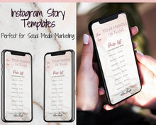 Load image into Gallery viewer, Instagram Template PRICE LIST Instagram Story! Price List Template for your feed, IG Stories, Highlights. Instagram Marketing, Social Media | Pink &amp; Grey Marble
