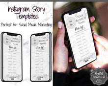 Load image into Gallery viewer, Instagram Template PRICE LIST Instagram Story! Price List Template for your feed, IG Stories, Highlights. Instagram Marketing, Social Media | White Marble
