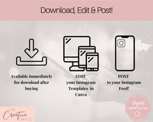 Load image into Gallery viewer, Instagram Theme - GIVEAWAY Post Templates! Social Media Engagement Booster, Small Business Feed, Instagram Frame, Canva, Coaching Marketing | Pink
